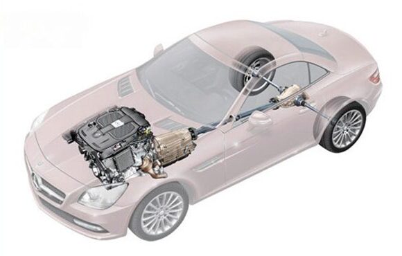 Hình 6 Xe cầu sau RWD dẫn động bằng trục hai bánh sau